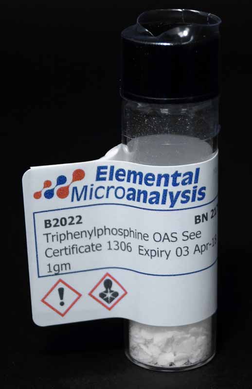 Triphenylphosphine OAS See Certificate 1306  Expiry 25 Apr-26 1gm